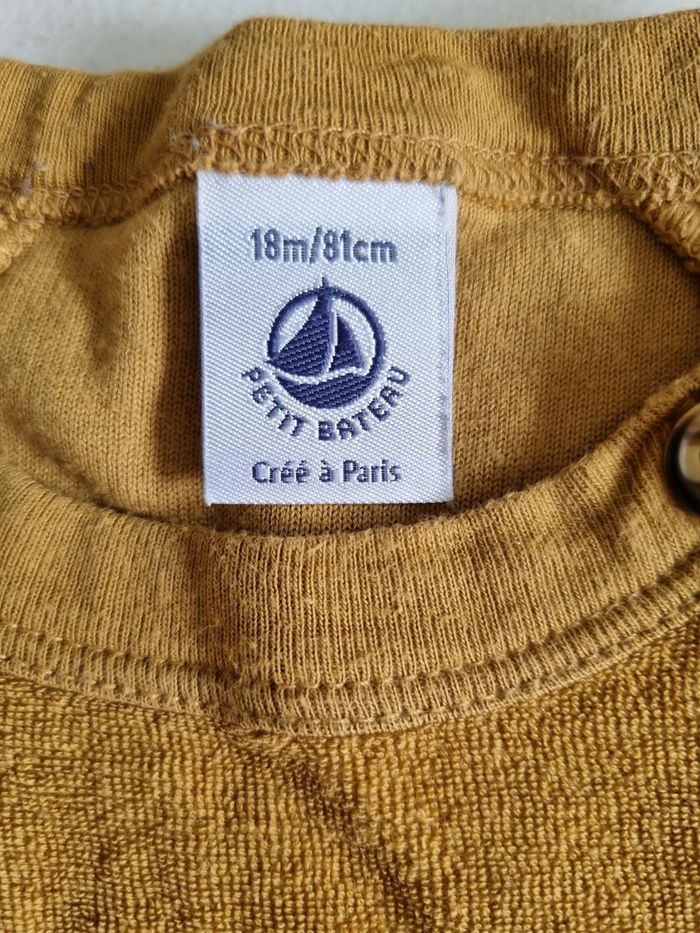 Ensemble short éponge Petit Bateau moutarde 18 mois - photo numéro 7