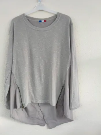 Pull gris - Boutique française - taille 54/56