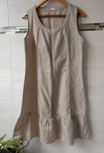 Robe beige lin/coton t.38/40