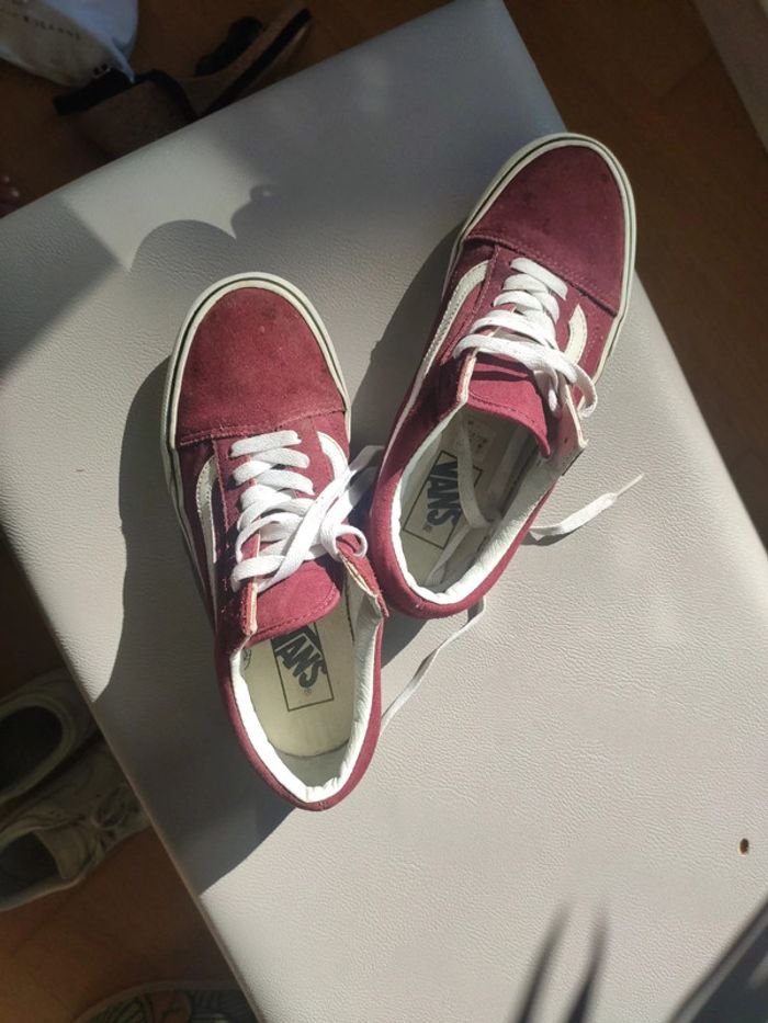 Basket Vans plateforme bordeaux - photo numéro 2