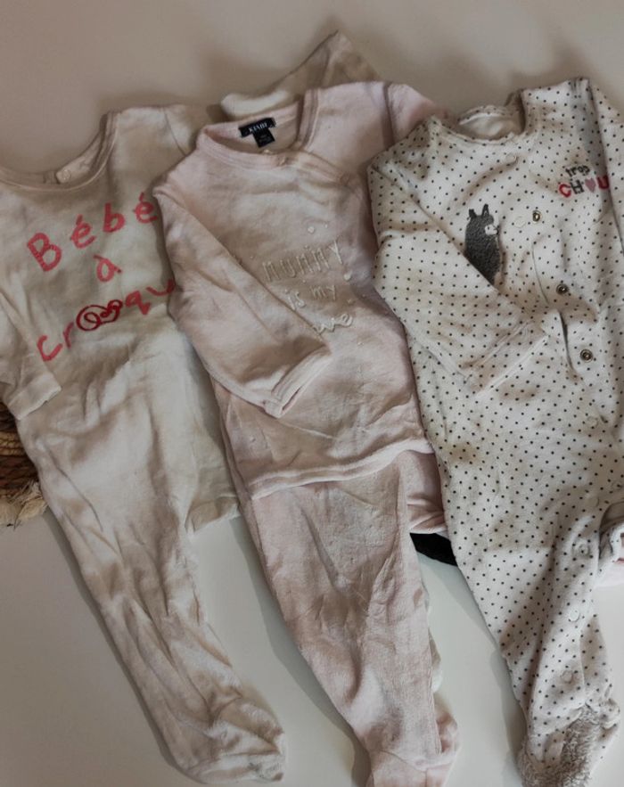Lot pyjama hiver velours bébé fille printemps automne