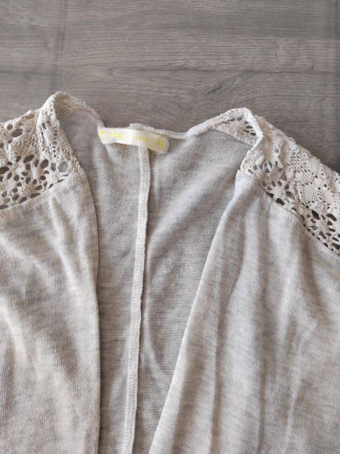 Gilet léger manches ajourées macramé cérémonie fille 16 ans - photo numéro 3