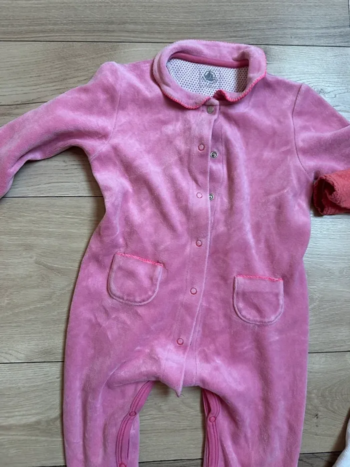 Lot 2 pyjamas chaud bébé fille 18 mois petit bateau orchestra - photo numéro 2