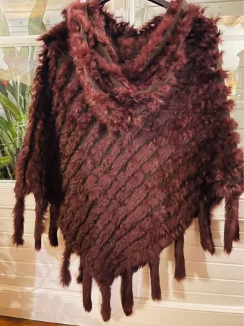 Poncho capuche Vintage
