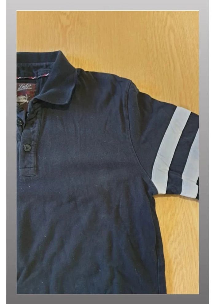Polo sweat hommes manches longues Celio L bleu et blanc - photo numéro 2