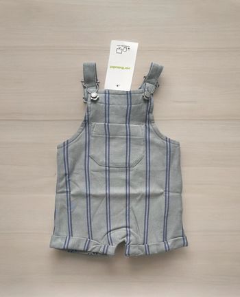 Salopette short 1 mois 54 cm vertbaudet garçon neuve