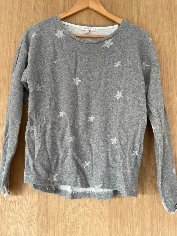 Sweat-shirt esprit gris S étoiles