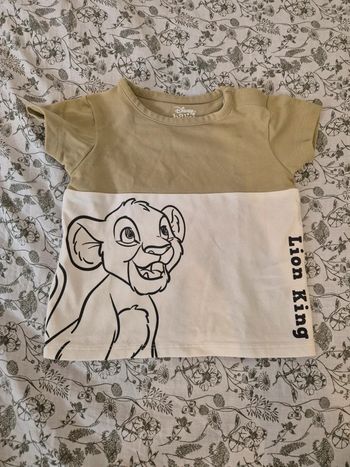 T-shirt manche courte simba roi lion