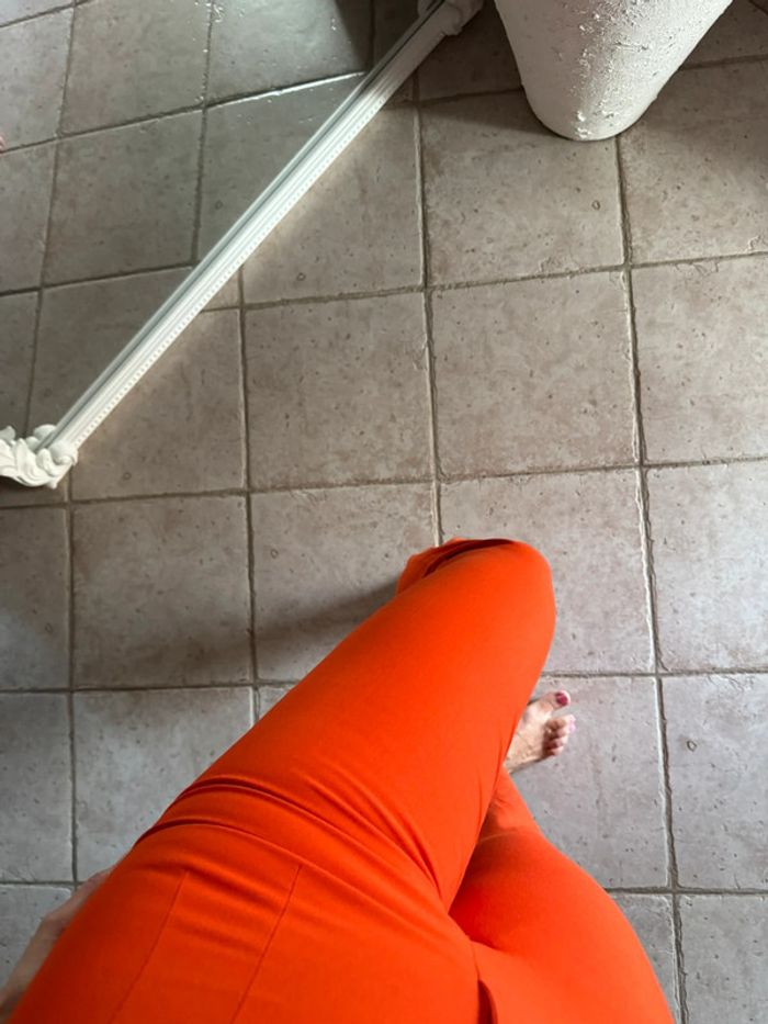 Pantalon Zara orange - photo numéro 3