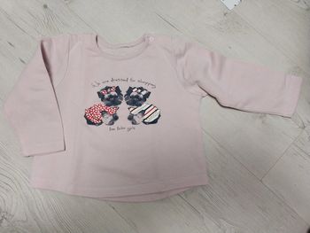 Pull fille 2 ans rose chiens Tom Tailor