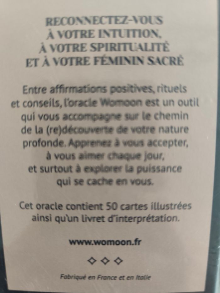 Oracle feminin sacré womoon neuf sous blister - photo numéro 7