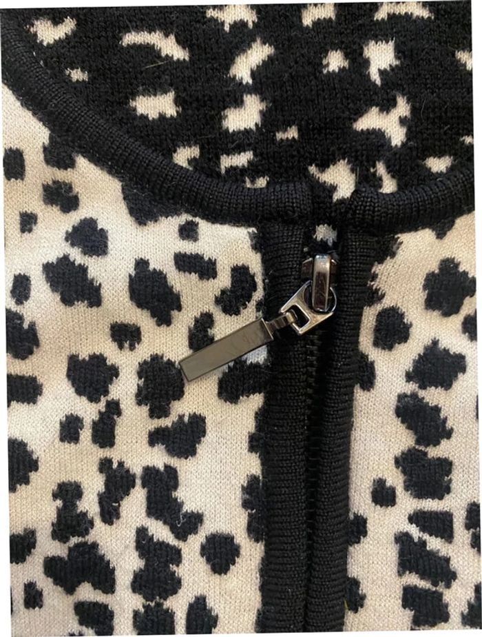 Veste en laine imprimé animal noire et blanc Stizzoli taille 50 (46 FR) - photo numéro 4