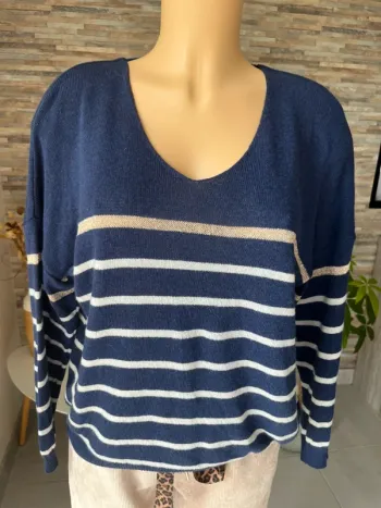 Pull marinière et cachemire
