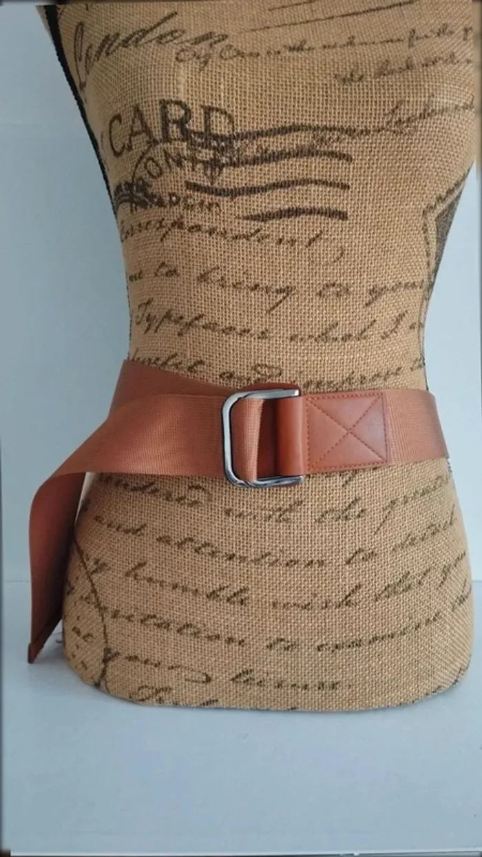 Ceinture souple marron ajustable femme - photo numéro 3