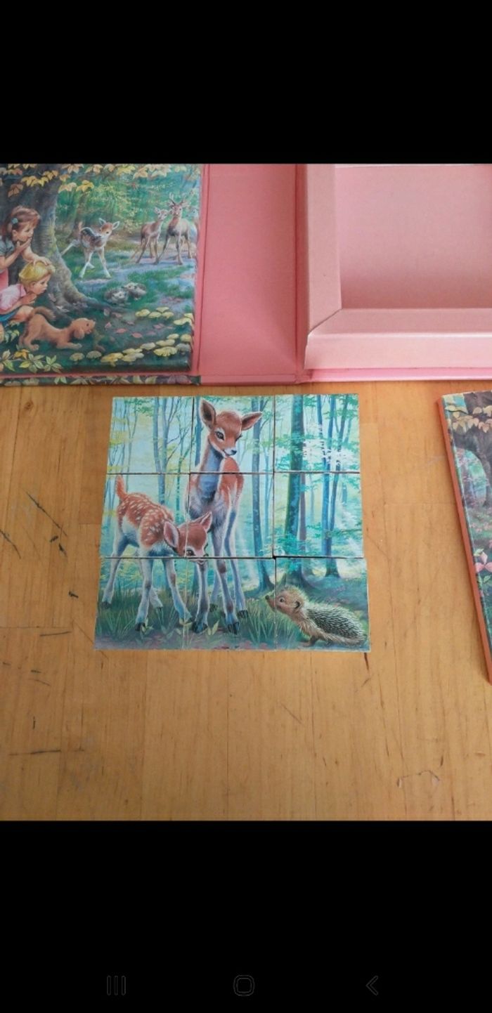 Coffret Martine. Livre cartonne et cubes puzzle bois - photo numéro 3
