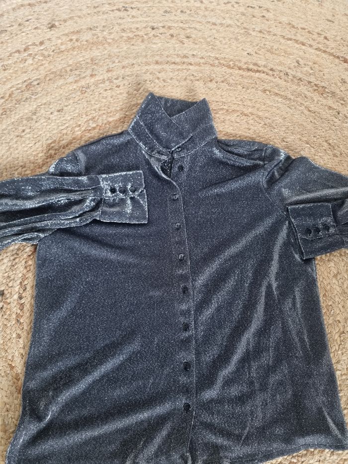 Chemisier gris brillant - photo numéro 2