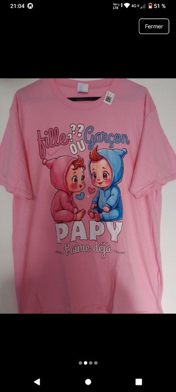 Tee-shirt pour futur Papi 