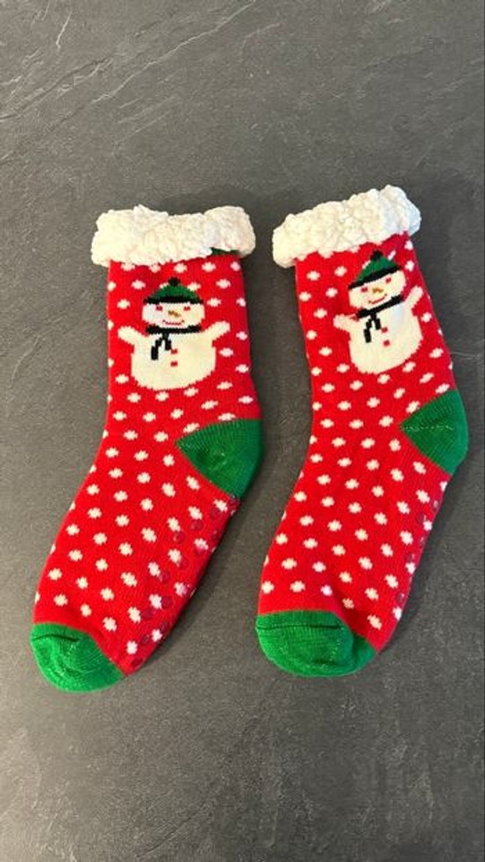 Grosses chaussettes fourrées Noël mixte TU - photo numéro 5