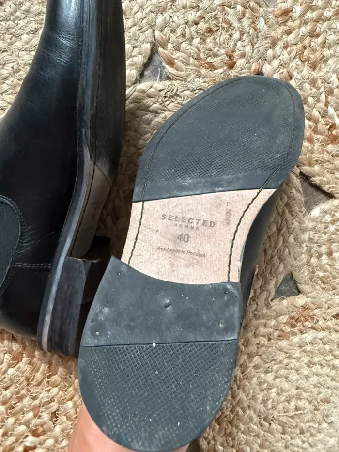 Bottines/boots homme noir - taille 40 - photo numéro 5