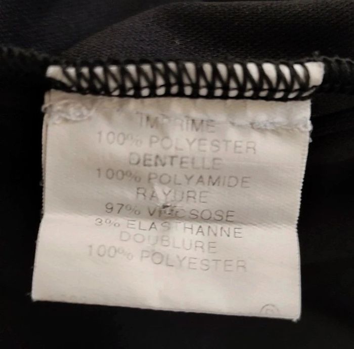 Robe mini imprimée et dentelle Taille 2 - photo numéro 8