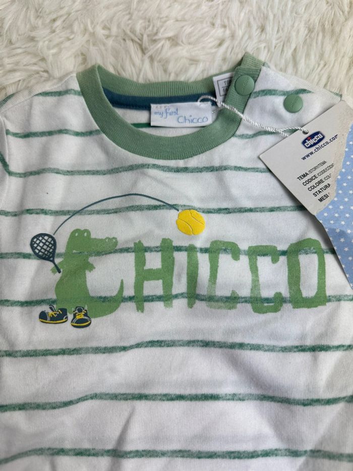 👕 T-shirt rayé Chicco – Taille 9 mois - photo numéro 2