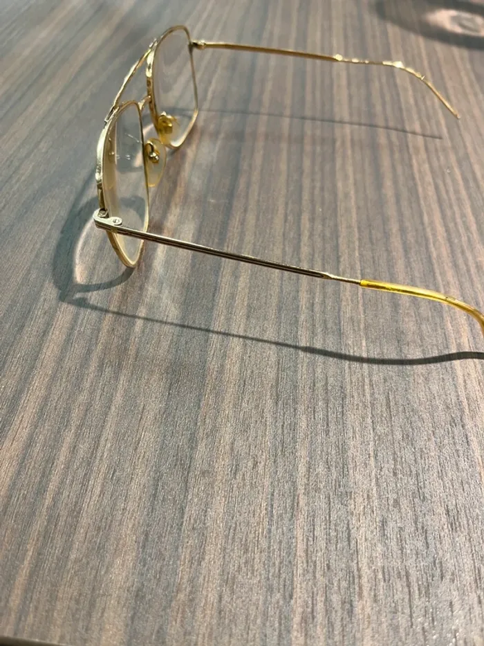 Paire de lunette or doublé laminé style Aviateur Morel Mustang à transformer en solaire 😁 - photo numéro 2