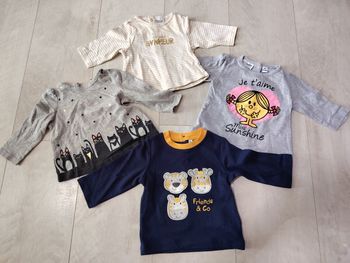 Lot de 4 t-shirts 3 mois