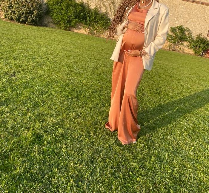 Combi de grossesse satiné couleur