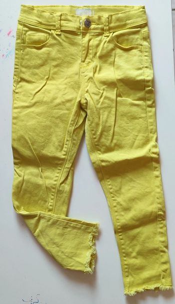 Pantalon fille jaune