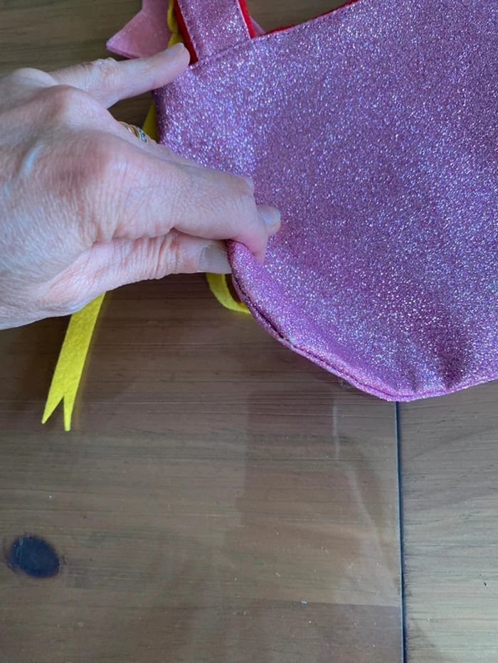 Sac rose à paillettes Pakhuisoost et ceinture rose petite fille - photo numéro 6