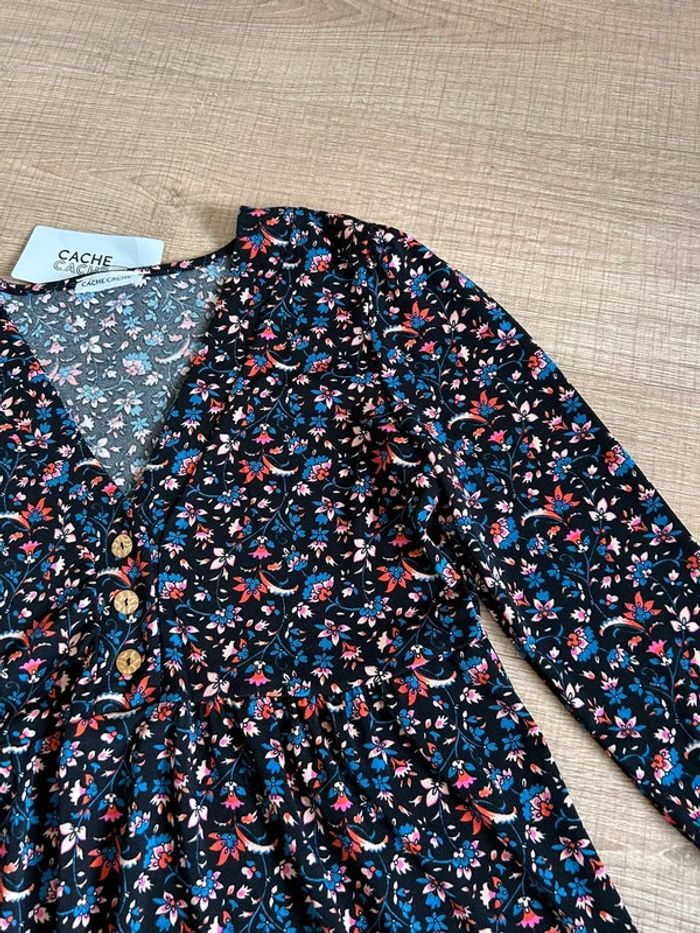 Robe imprimée fleurie neuve Cache Cache taille 36 (valeur 40€) - photo numéro 13