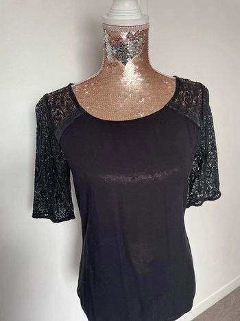 Blouse manches courtes noire Naf naf M