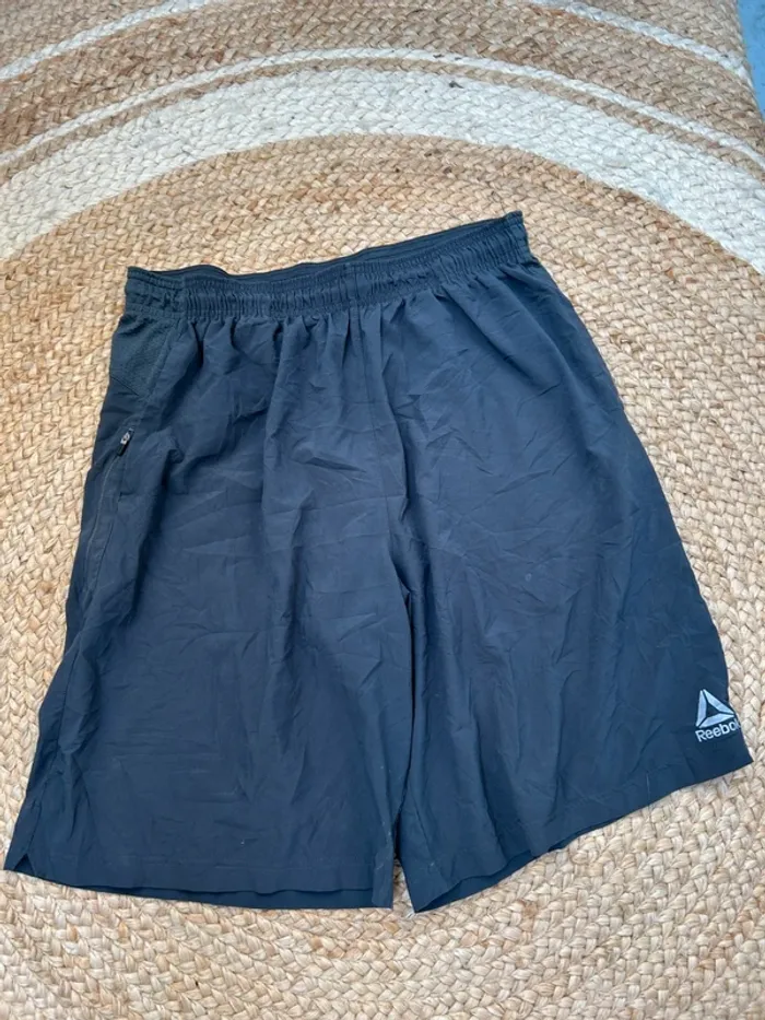 Short Homme Reebok Noir | Taille XL | Très Bon État | Sport Training Casual | R47