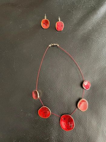 parure bijou rouge