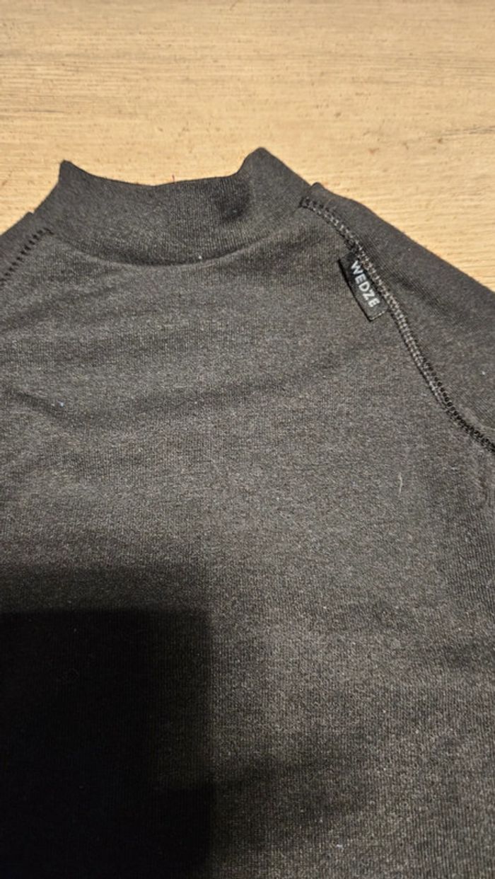 T shirt thermique, manches longues, gris foncé, Wed'ze, 4 ans - photo numéro 4