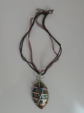 Collier fantaisie brun