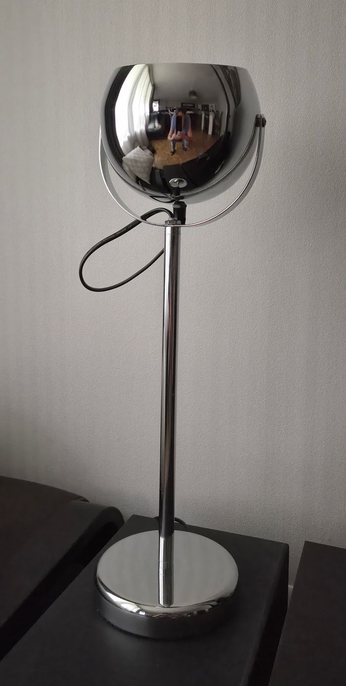 Lampe en métal sur pied - photo numéro 2