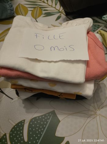 Vêtements fille 0 a 24 mois et gigoteuse