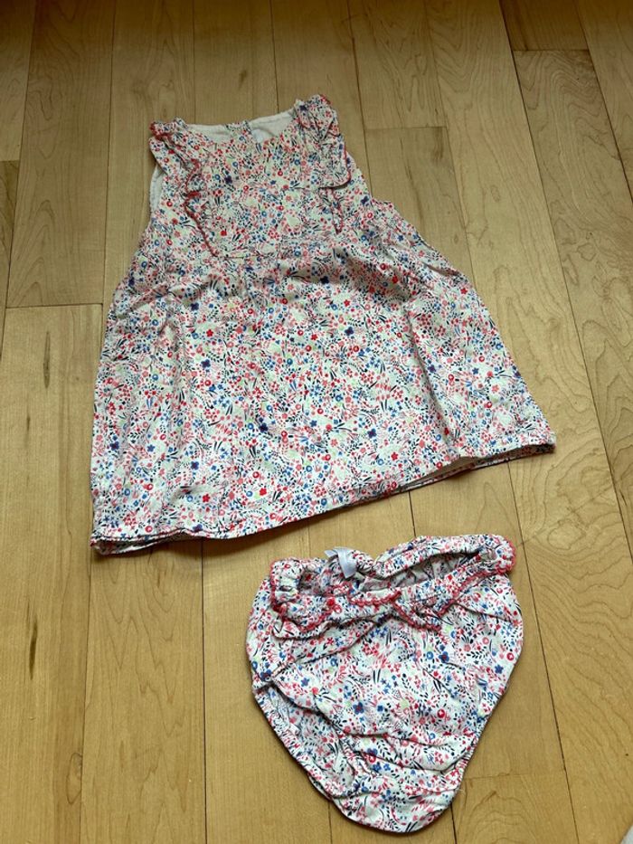 Ensemble robe et bloomer 18 mois Cadet Rousselle