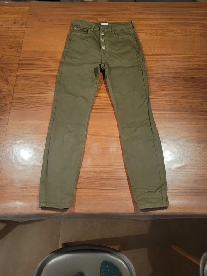 Jean skinny femme kaki taille 34