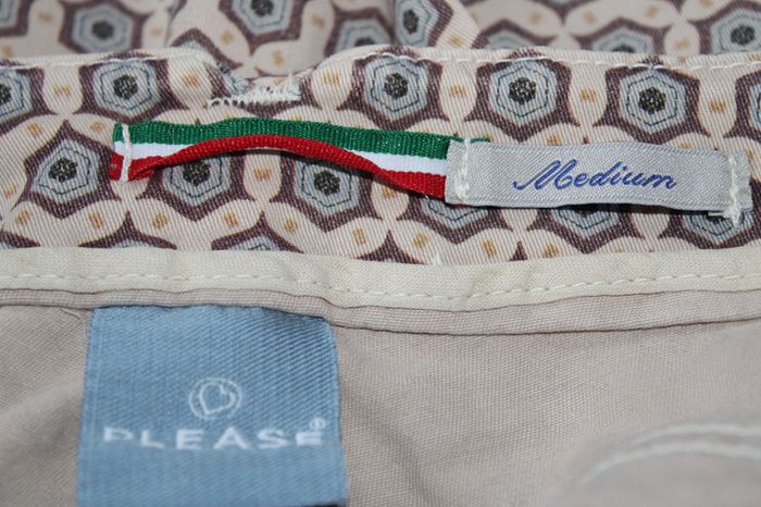 👖 Jean Please beige à motifs hexagonaux, taille M, en excellent état ! 👖 - photo numéro 5