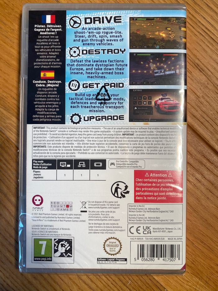 Gearshifters - switch - jeu neuf sous blister - photo numéro 5