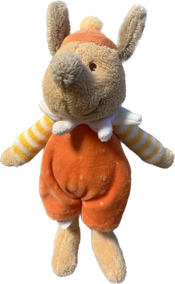 petite peluche chien orange/ marron