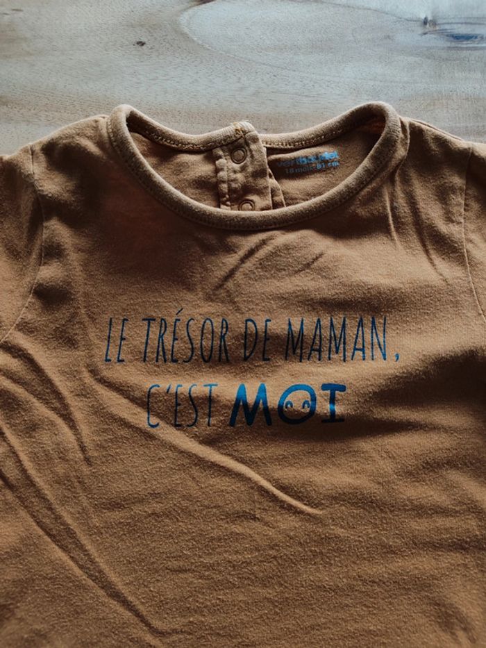 Tee shirt manches longues camel - photo numéro 3