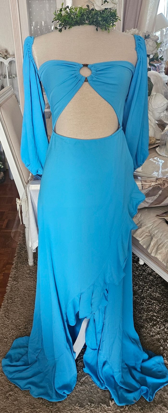 Magnifique robe bleue bohème Shein SXY Taille L Neuve - photo numéro 3