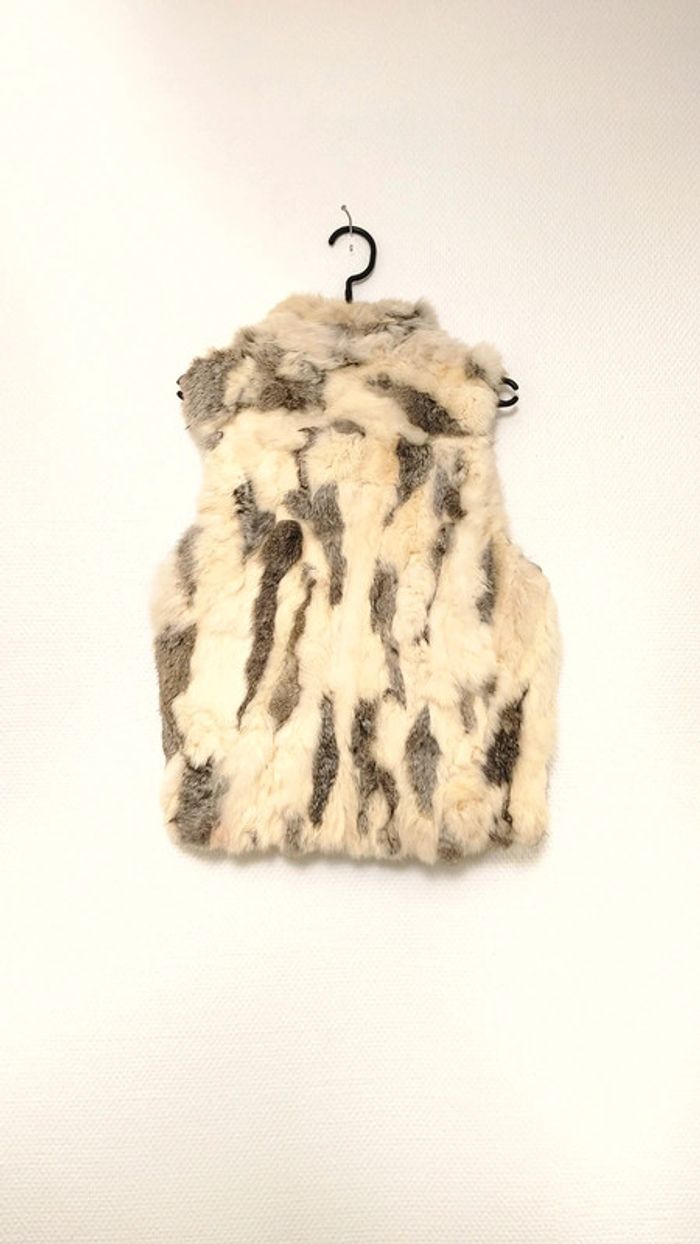 Gilet boléro sans manche en fausse fourrure intérieur Satin - photo numéro 2