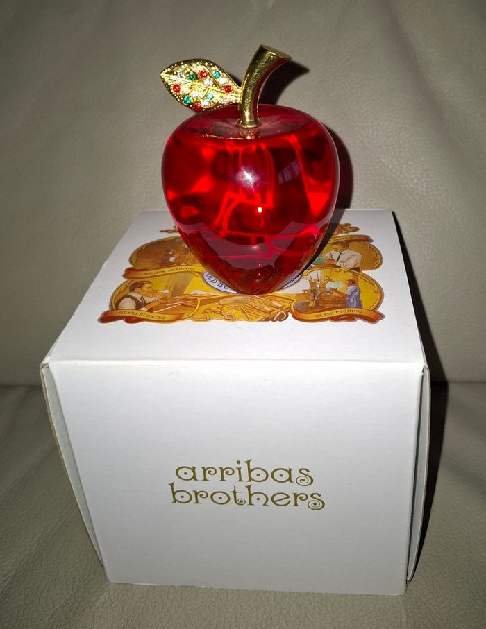 Superbe pomme rouge de Blanche Neige en verre Arribas Disney - photo numéro 6