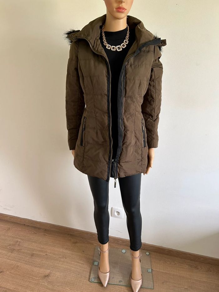 Doudoune kaki en plumes Esprit taille française 36 TBE - photo numéro 7