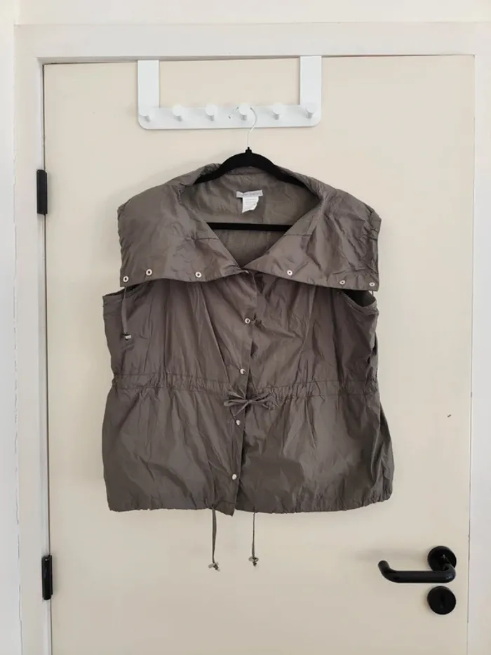 Veste coupe vent sans manches Sarah Pacini marron taille unique - photo numéro 8