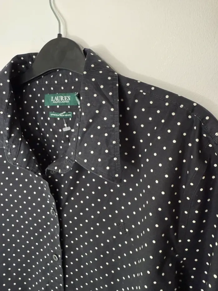 🖤 Chemise noir à Pois/ Lauren -Ralph-Lauren / LG 🖤 - photo numéro 2